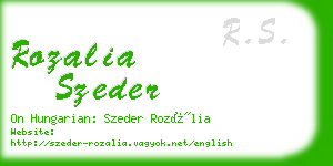 rozalia szeder business card